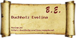 Buchholz Evelina névjegykártya